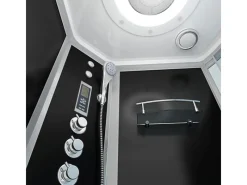 Sale Kombination Whirlpool Dusche K55-L33-WP-EC Duschkabine Wanne 170x100 Einhebelmischer