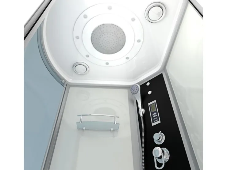 AcquaVapore Einhebelmischer<Kombination Whirlpool Dusche K55-R01-WP-EC Duschkabine Wanne 100x170