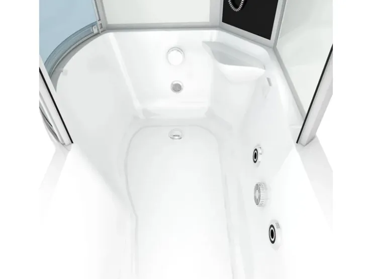 Sale AcquaVapore Kombination Whirlpool Dusche K55-R03-WP-EC Duschkabine Wanne 100x170