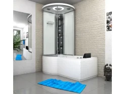 Sale AcquaVapore Kombination Whirlpool Dusche K55-R03-WP-EC Duschkabine Wanne 100x170