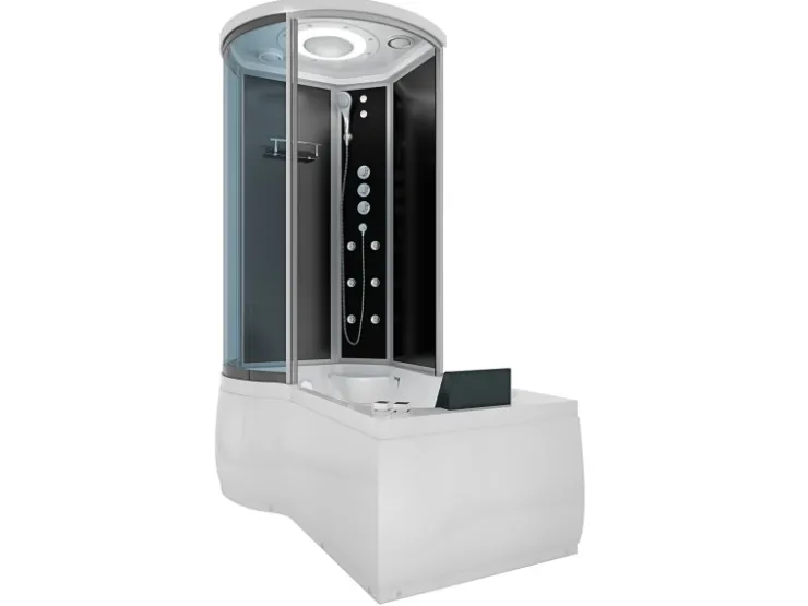 New AcquaVapore Kombination Whirlpool Dusche K55-R33-WP Duschkabine Wanne 100x170