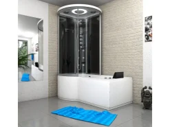 New AcquaVapore Kombination Whirlpool Dusche K55-R33-WP Duschkabine Wanne 100x170