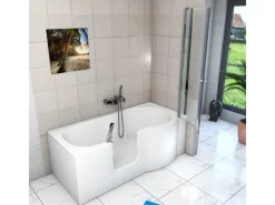 Online Seniorendusche und Badewanne mit Tür S12D-L Dusche 170x85 Einhebelmischer