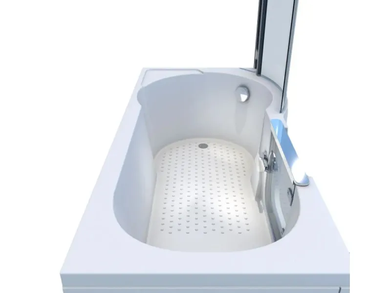 Online Seniorendusche und Badewanne mit Tür S12D-L Dusche 170x85 Einhebelmischer