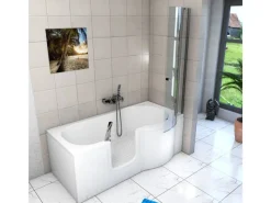 Online Seniorendusche und Badewanne mit Tür S12D-L Dusche 170x85 Einhebelmischer