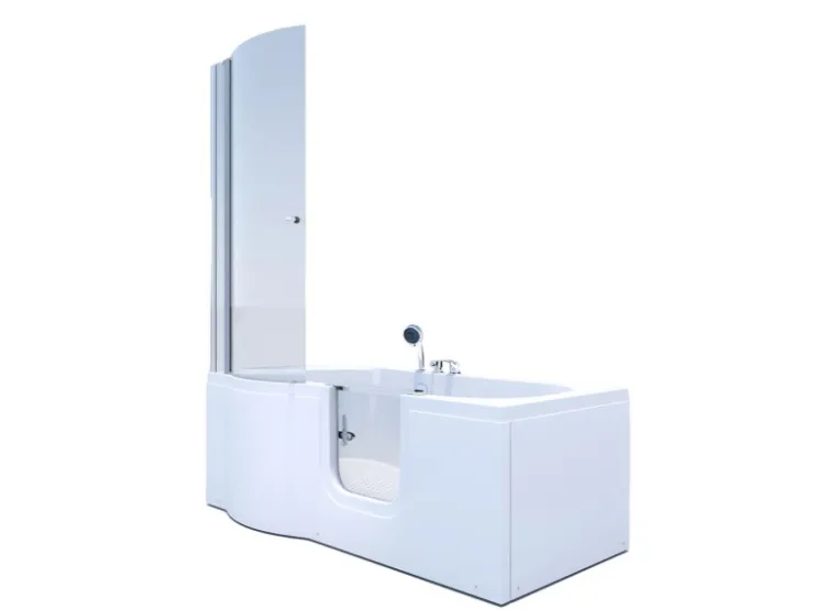 Best AcquaVapore Seniorendusche und Badewanne mit Tür S12D-EH-R-EC Dusche 85x170