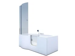 Clearance AcquaVapore Seniorendusche und Badewanne mit Tür S12D-TH-R Dusche 85x170
