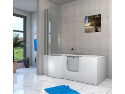 Clearance AcquaVapore Seniorendusche und Badewanne mit Tür S12D-TH-R Dusche 85x170