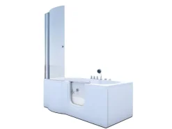 Best AcquaVapore Seniorendusche und Wanne mit Whirlpool S12D-TH-WP-R-EC Dusche 85x170