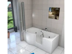 Best AcquaVapore Seniorendusche und Wanne mit Whirlpool S12D-TH-WP-R-EC Dusche 85x170