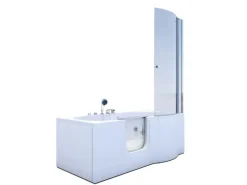 New Seniorendusche und Wanne mit Whirlpool S12D-EH-WP-L Dusche 170x85 Einhebelmischer