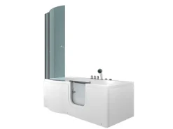Sale Seniorendusche und Wanne mit Whirlpool S12D-TH-AIR-R Dusche 85x170 Einhebelmischer