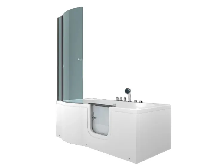 Best AcquaVapore Seniorendusche und Wanne mit Whirlpool S12D-TH-AIR-R-EC Dusche 85x17