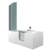 Discount Seniorendusche und Wanne mit Whirlpool S12D-EH-AIR-R-EC Dusche 85x17 Einhebelmischer