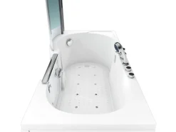 Discount Seniorendusche und Wanne mit Whirlpool S12D-EH-AIR-R-EC Dusche 85x17 Einhebelmischer