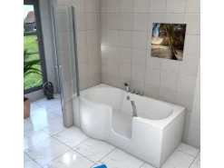 Discount AcquaVapore Seniorendusche und Badewanne mit Tür S12D-TH-R-EC Dusche 85x170