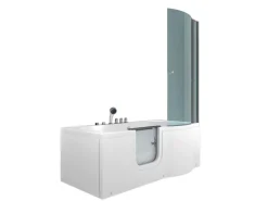 Online Seniorendusche und Wanne mit Whirlpool S12D-TH-AIR-L-EC Dusche 170x8 Einhebelmischer