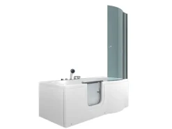 AcquaVapore Einhebelmischer<Seniorendusche und Wanne mit Whirlpool S12D-EH-AIR-L-EC Dusche 170x8