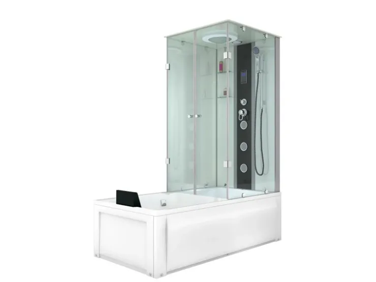 Sale AcquaVapore Whirlpool Dusche Kombination K05-L01-WP Duschtempel 180x90