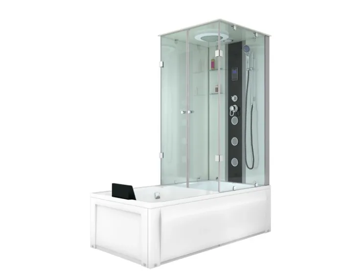 Sale AcquaVapore Whirlpool Dusche Kombination K05-L01-WP Duschtempel 180x90