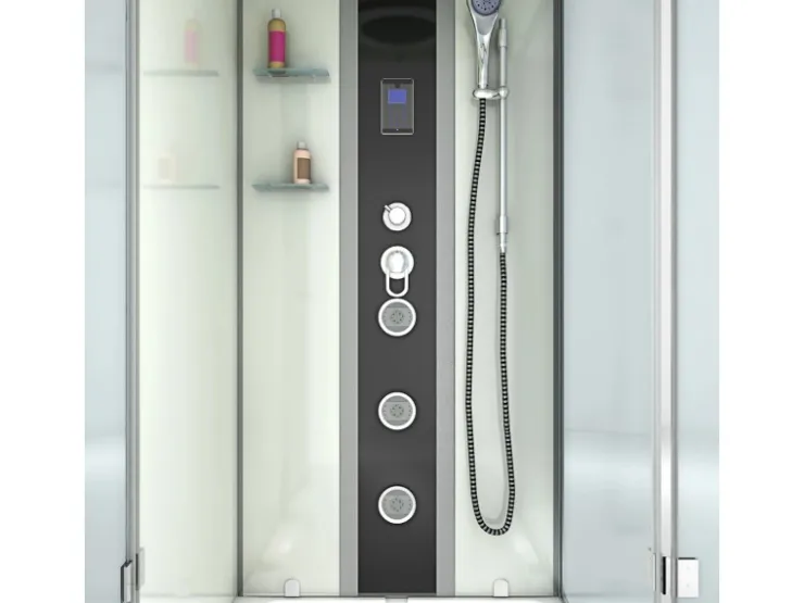 Sale AcquaVapore Whirlpool Dusche Kombination K05-L01-WP Duschtempel 180x90