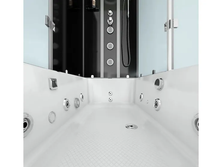 New AcquaVapore Whirlpool Dusche Kombination K05-L30-WP Duschtempel 180x90