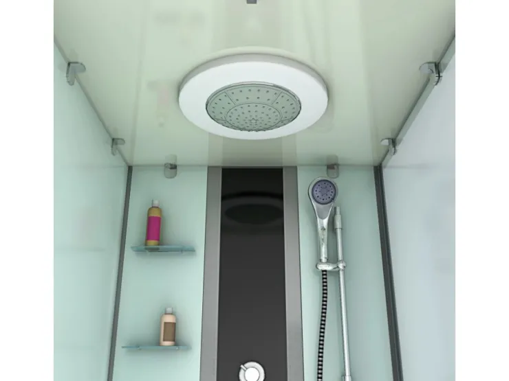 AcquaVapore Einhebelmischer<Whirlpool Dusche Kombination K05-L00-WP-EC Duschtempel 180x90