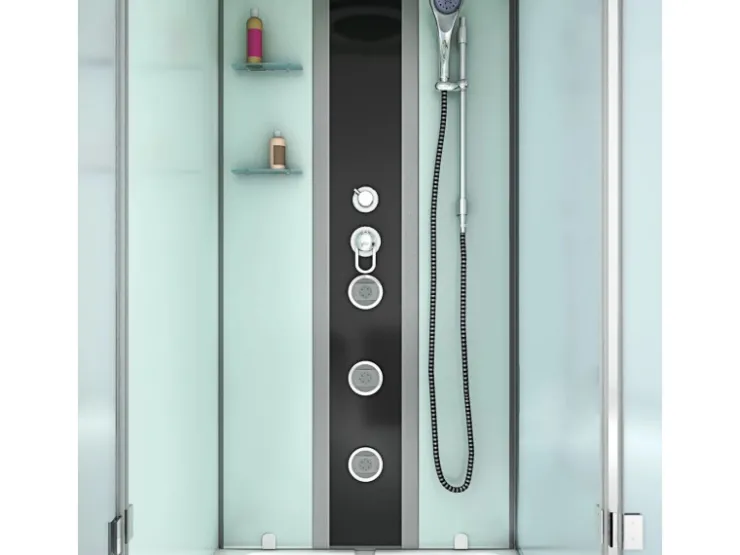 AcquaVapore Einhebelmischer<Whirlpool Dusche Kombination K05-L00-WP-EC Duschtempel 180x90