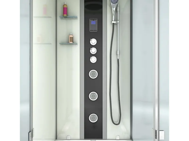 Whirlpool Dusche Kombination K05-L03-WP Duschtempel 180x90 Einhebelmischer