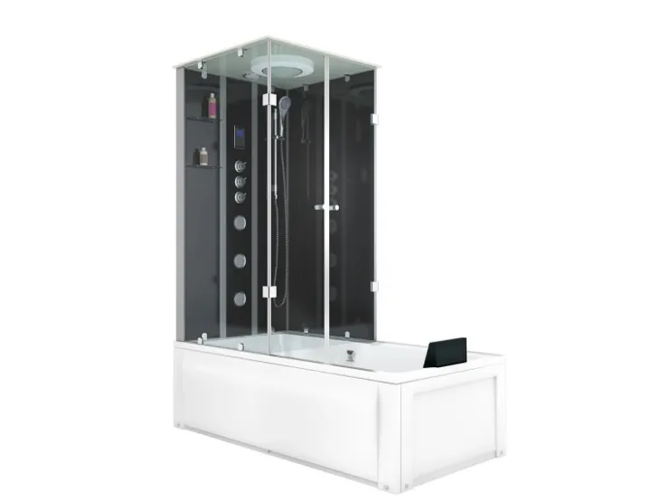 Online AcquaVapore Whirlpool Dusche Kombination K05-R33-WP-EC Duschtempel 90x180