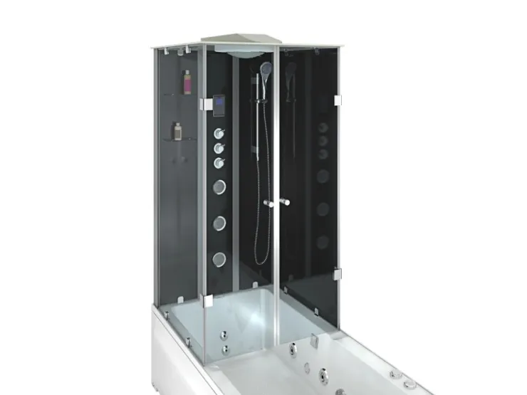 Online AcquaVapore Whirlpool Dusche Kombination K05-R33-WP-EC Duschtempel 90x180