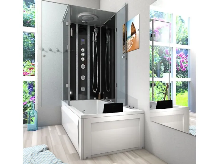 Online AcquaVapore Whirlpool Dusche Kombination K05-R33-WP-EC Duschtempel 90x180