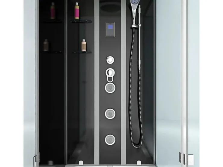 Hot Whirlpool Dusche Kombination K05-R00-WP-EC Duschtempel 90x180 Einhebelmischer