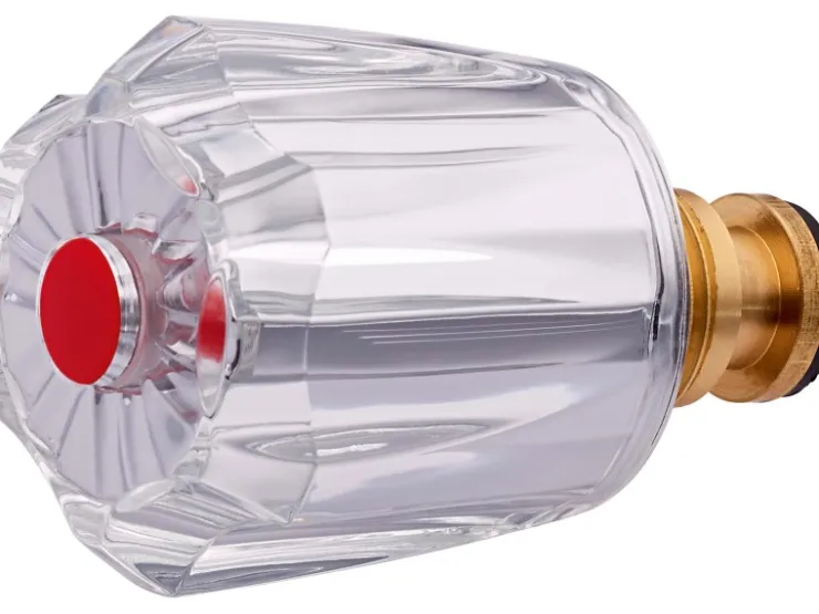 Hot Acrylgriff Sternförmig mit Oberteil 21 mm (G 1/2) Rot