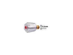 Hot Acrylgriff Sternförmig mit Oberteil 21 mm (G 1/2) Rot