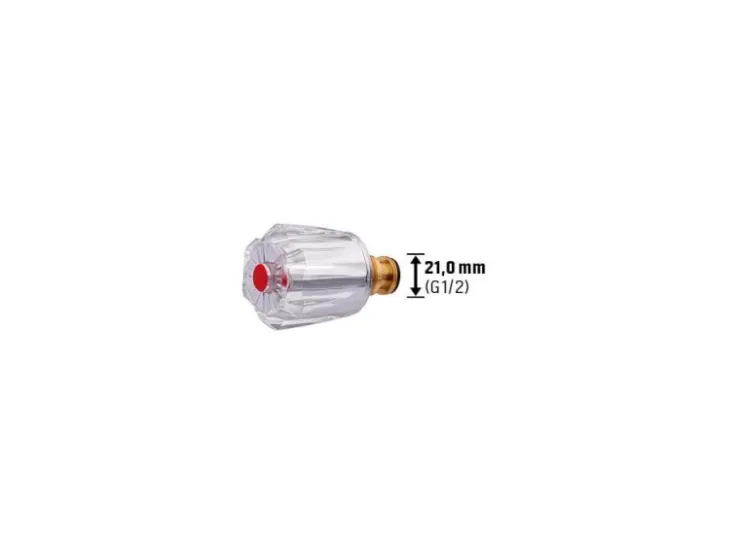 Hot Acrylgriff Sternförmig mit Oberteil 21 mm (G 1/2) Rot
