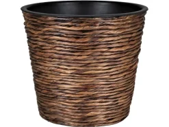 A.H.G. Töpfe<Übertopf mit Wasserhyazinthe Sticking Roll Ø 30 cm x 26 cm Waschbraun
