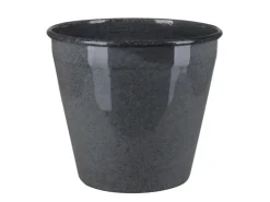 New A.H.G. Metall-Topf mit Ablaufstopfen Ø 20,5 cm cm x 18 cm Anthrazit