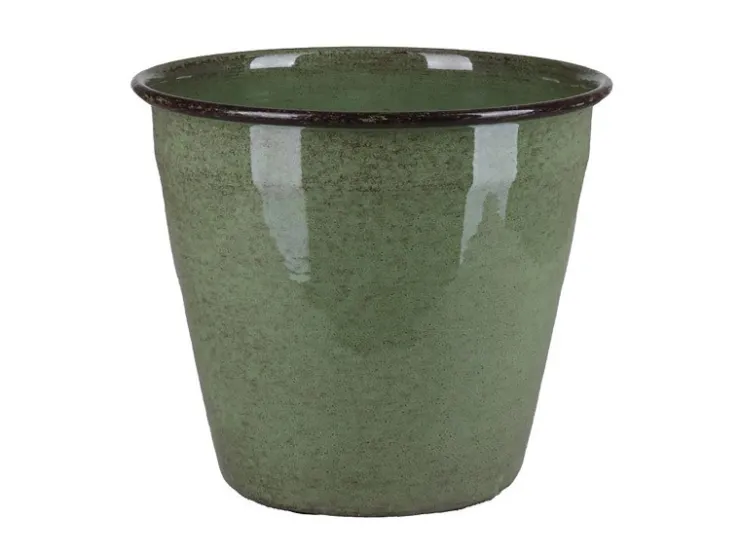 Online A.H.G. Metall-Topf mit Ablaufstopfen Ø 17 cm cm x 14 cm Grün