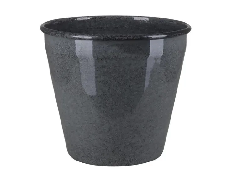 A.H.G. Töpfe<Metall-Topf mit Ablaufstopfen Ø 17 cm cm x 14 cm Anthrazit