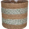 Best A.H.G. Pflanzkorb Seegras Zick Zack Wasserdicht Ø 14 cm x 14 cm Salbeibeige