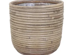 Hot A.H.G. Rattantopf Rund Natur-Grau mit Polybeutel 20 cm x1 8cm