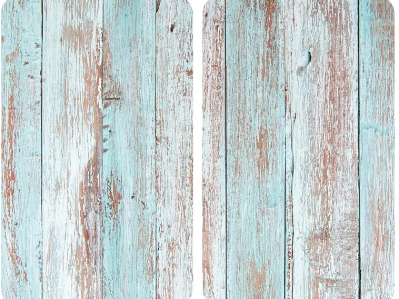 Sale Glasabdeckplatten Blue Wood für Glaskeramik-Kochfelder 2er-Set Herdabdeckungen|Kochfelder