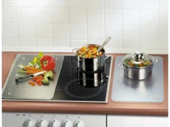 Herdabdeckplatte für Glaskeramik-Kochfelder Transparent 2er-Set Herdabdeckungen|Kochfelder