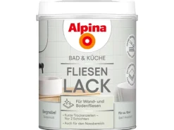 Alpina Küchenrückwände<Fliesen-Lack Bad & Küche 2 Komponenten Bergnebel Seidenmatt 750 ml Grau-Blau