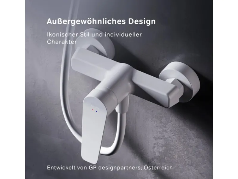 AM.PM Einhebel-Duscharmatur Gem Brausearmatur aus Messing, Brausebatterie Wasserhahn Bad FTA20033 Einhebelmischer
