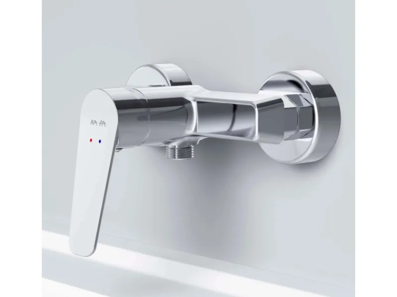 Outlet AM.PM Einhebel-Duscharmatur Hit Brausearmatur aus Messing, Brausebatterie Wasserhahn Bad FTA20000 Einhebelmischer