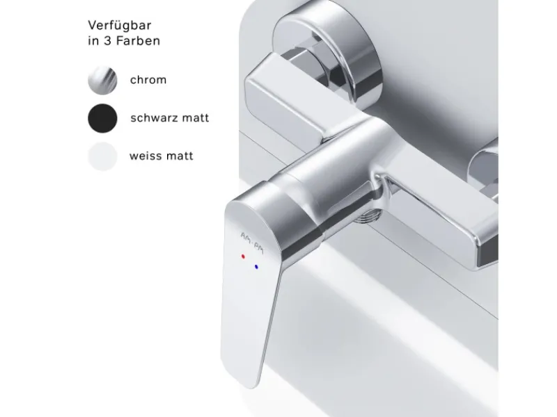 Outlet AM.PM Einhebel-Duscharmatur Hit Brausearmatur aus Messing, Brausebatterie Wasserhahn Bad FTA20000 Einhebelmischer