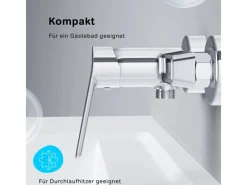 Outlet AM.PM Einhebel-Duscharmatur Hit Brausearmatur aus Messing, Brausebatterie Wasserhahn Bad FTA20000 Einhebelmischer