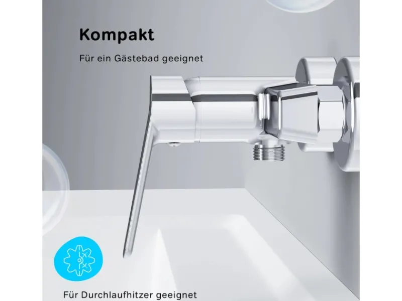 Outlet AM.PM Einhebel-Duscharmatur Hit Brausearmatur aus Messing, Brausebatterie Wasserhahn Bad FTA20000 Einhebelmischer